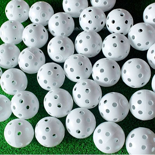 50pcs Golf Training Balls & 2 Tees - Hit them at hard as you like