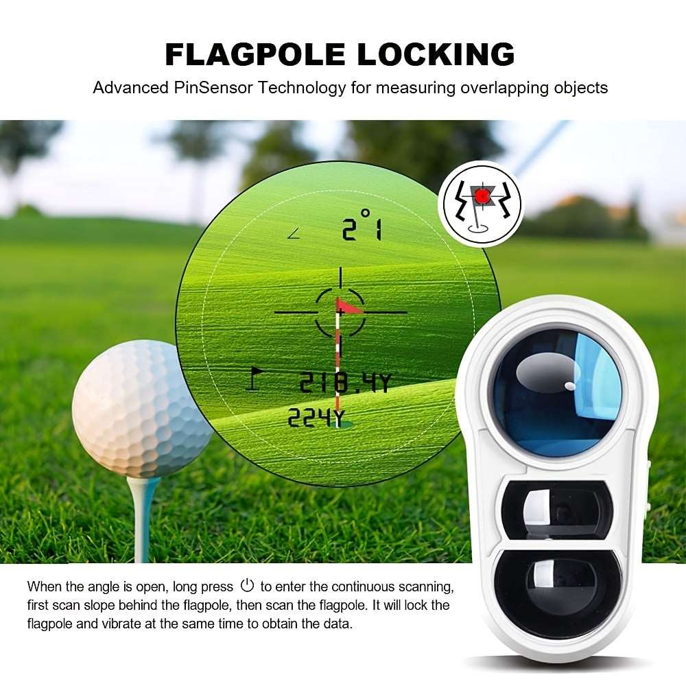 Golf Rangefinder With Slope And Pin Lock Vibration