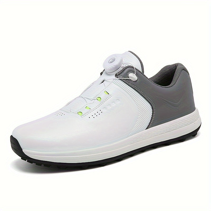 Men's Solid Non-slip Golf Shoes With Rotating Buckle