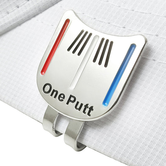 1 Magnetic Golf Hat Clip with One Putt Metal Ball Marker