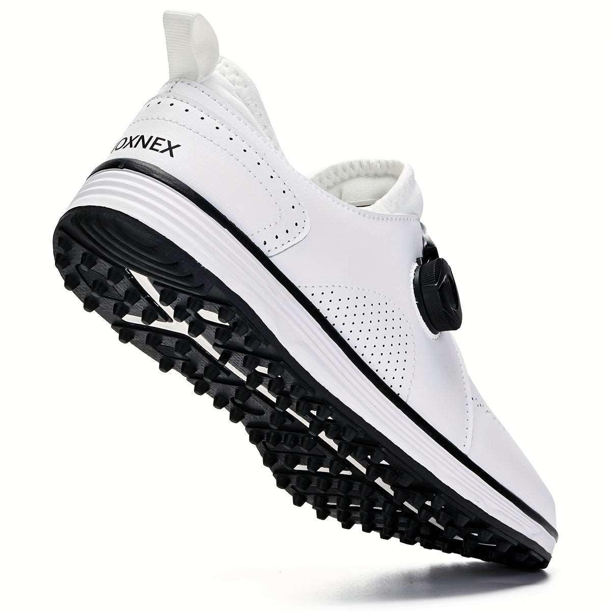 Men's Professional Breathable Waterproof Golf Shoes With Non-Slip Rotary Buckle