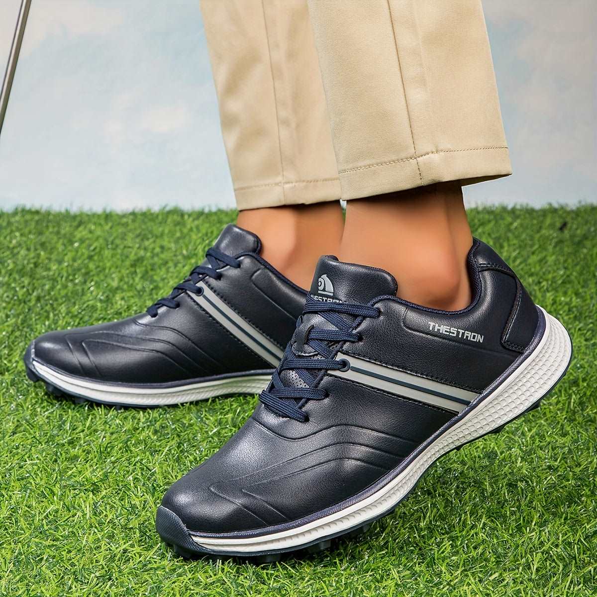 Men's Solid Non-slip Golf Shoes