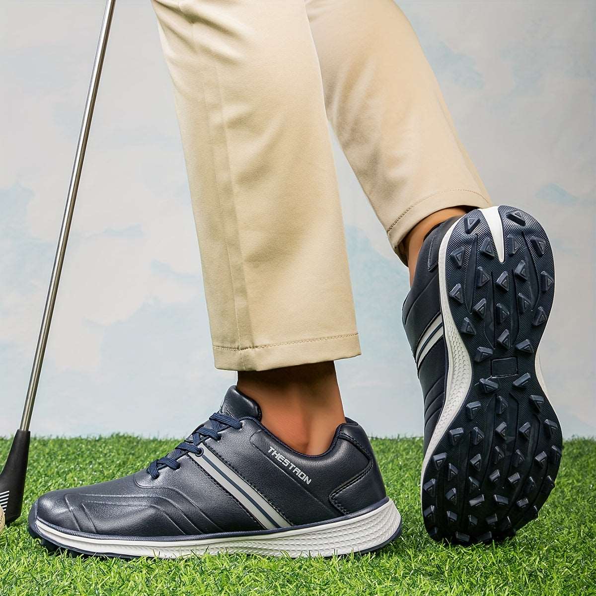 Men's Solid Non-slip Golf Shoes